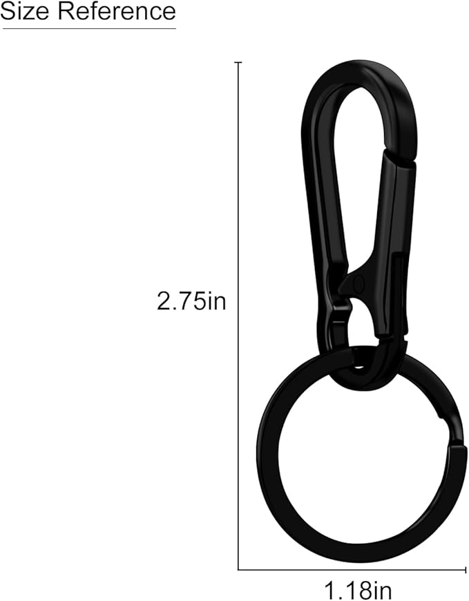 Metal Keychains for Women Men, Key Chain Ring Clip Holder Organizer for Home Car, Cut Keyring Accessories