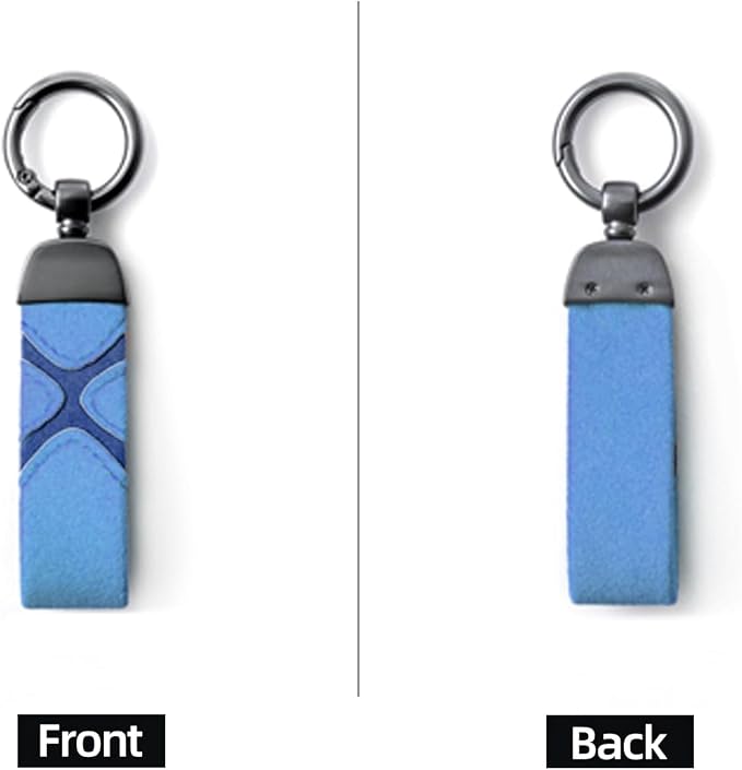 BETTERHUMZ Leather Suede Car Keychain,Key Chain Clip for Alcantara, Anti-Lost D-Ring for Men and Women Car Accessories
