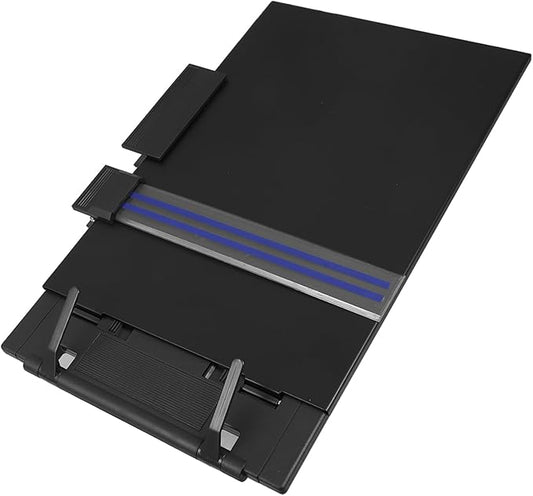 Adjustable Document Holder Stand for Desk Portable Retractable Book Stand with Multi Angle Tilt for Comfortable Reading and Typing Compact Office Book Clip Holder for Papers and