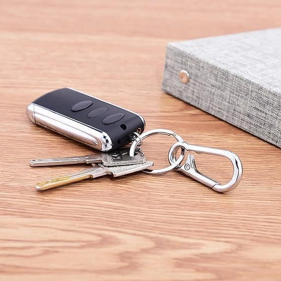 Metal Keychain Key Ring with Clip – Sleek Organizer for Car & Home – Purse Hook for Women & Men