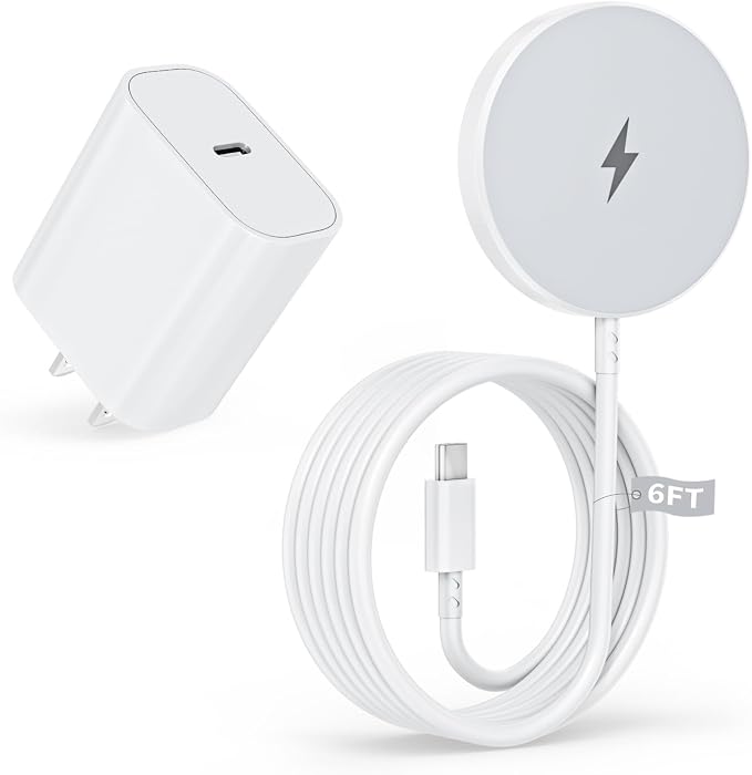 Magnetic Wireless Charger 6FT Fast Apple Mag-Safe Charger Magnet Charging Pad iPhone Mag Safe Charging for iPhone 17Pro Max/16 Pro Max/16Pro/16/iPhone 15Pro Max/15 Plus/14/13/12/AirPods 3/2/Pro/Pro 2