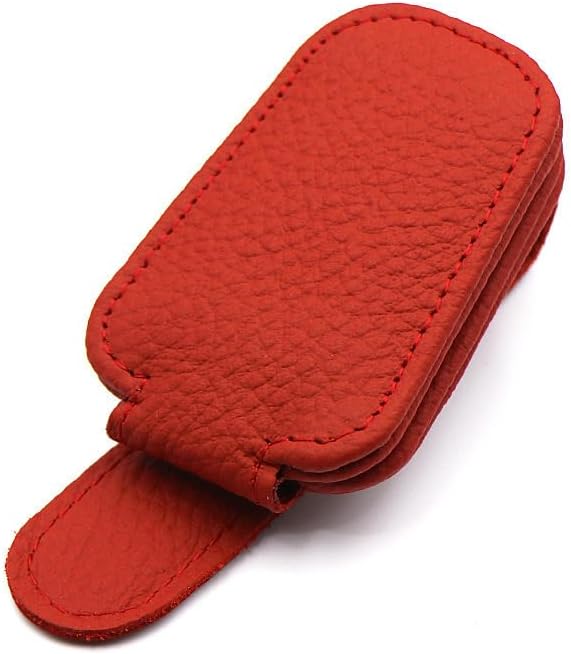 AALFA Sunglasses Holders Universal Fit Leather Clips for Easy Access Magnetic Flap Elastic Cloth Premium Auto Accessories