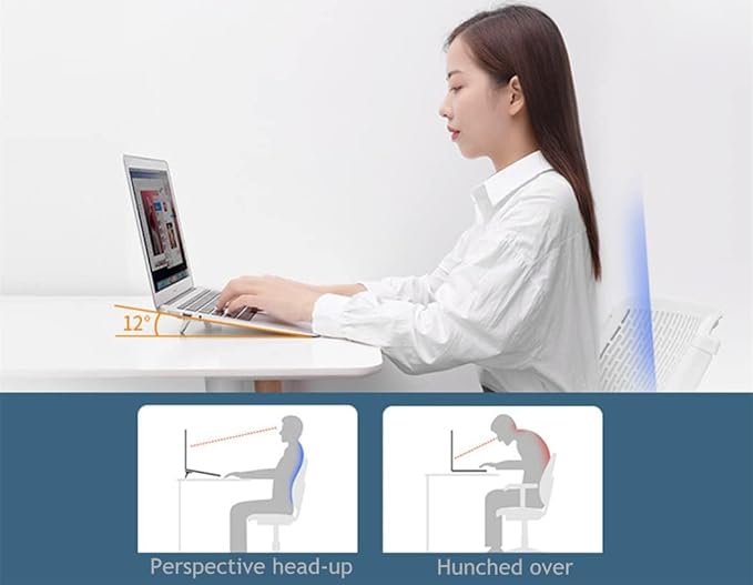 Portable Keyboard Riser, Mini Invisible Laptop Stand for Desk Computer Keyboard MacBook Notebook Stand Riser Aluminum (2PCS) (Silver)
