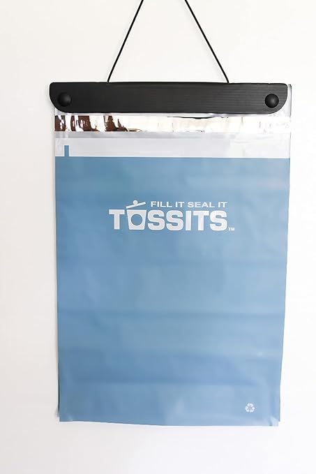 Tossits Recycled Disposable Car Trash Bags – Leakproof, Smell Proof Hanging Garbage Bags for Car, Truck, SUV, RV & Vehicle – Blue, 21 Count Disposable Automotive Trash Bags