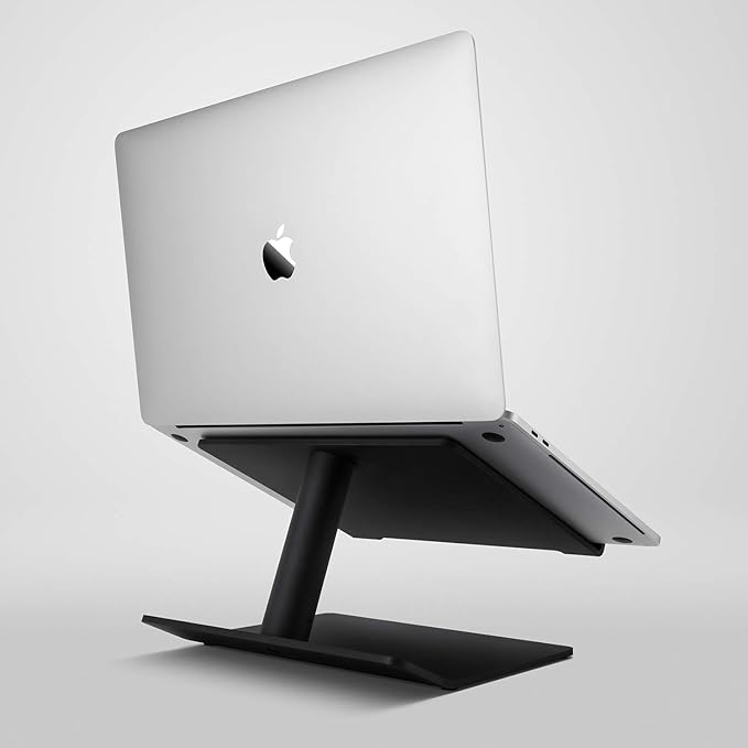 UPPERCASE Designs PILLR Solid Aluminum Elevating Stand Compatible with MacBooks and Other Laptops, Black