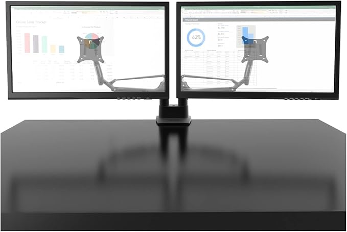 Kanto DMS2000 Dual-Monitor Desktop Mount for 17-inch to 32-inch Displays | Black