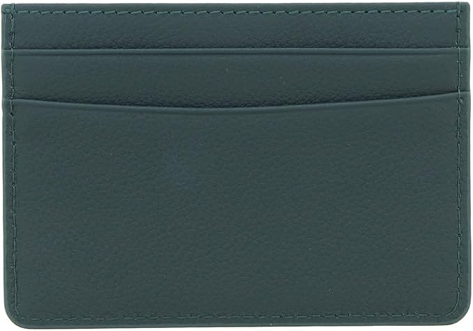 Slim Minimalist Front Pocket RFID Blocking Leather Wallets for Men and Women - Forest Green