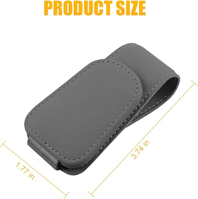 AICEL Sunglasses Holders for Car Sun Visor, Leather Eyeglasses Hanger Mounter, Magnetic Glasses Holder and Ticket Card Clip, Auto Interior Accessories Universal for SUV Pickup Truck
