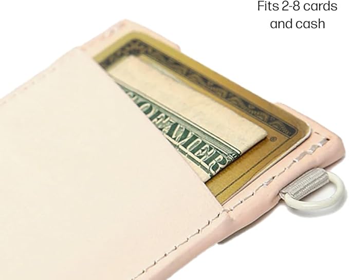 Thread Wallets Ultra Slim Minimalist Leather Card Holder Wallet (Off White)