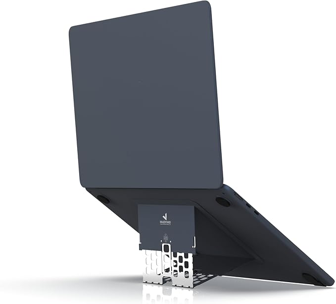 Paper-Thin Stand for MacBook, Laptop Riser, Slim Portable Ergonomic Ventilated Stand, 6 Adjustable Heights from 2.1" to 3.6", Compatible with Laptops Up to 18?? US Patented (Midnight)