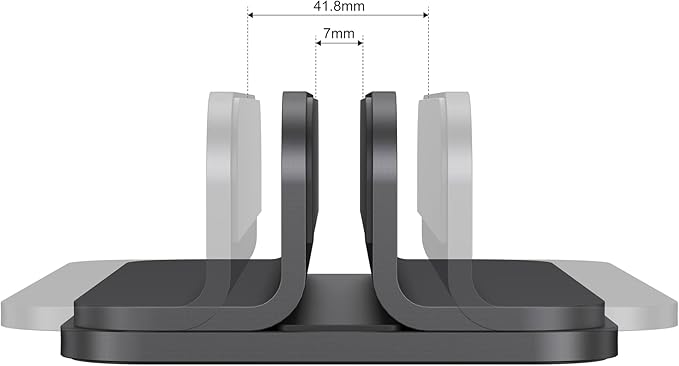 JOKItech Aluminum Laptop Vertical Stand Organizer, Sturdy Laptop Computer Holder Desktop Stand Compatible with new Retina Apple MacBook Pro/Air/Neo, Mac mini & iPad Pro - Black