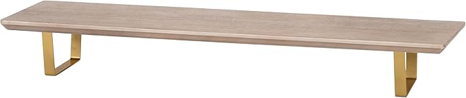Anji Mountain Monitor Stand - Desktop Organizer & Laptop Riser, Ergonomic Monitor Riser, Space-Saving Monitor Stand for Desk, Durable Construction, Easy Assembly, Ideal for Home & Office,Biscotti