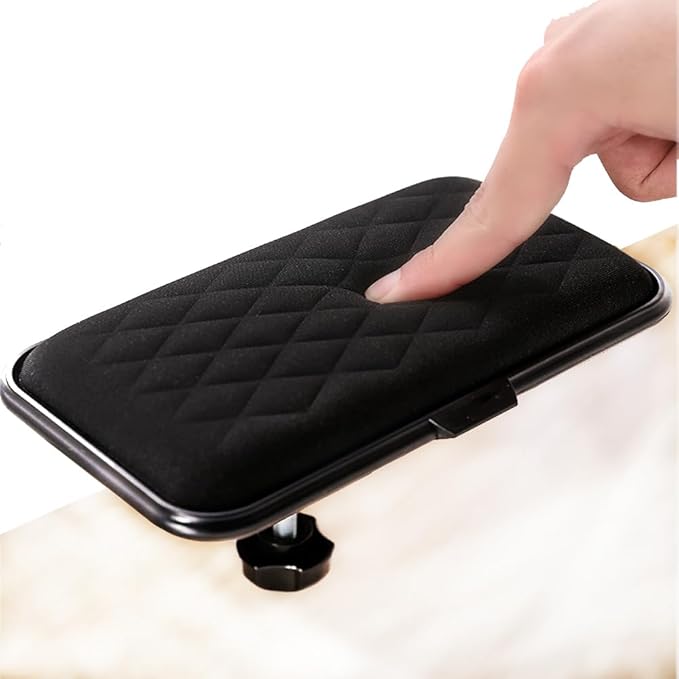 Ergonomic Armrest Mouse Tray Under Desk Arm Support Mouse Pad Attachment Mousepad Arm Rest Mouse Platform Clamp On Office Desktop Gaming Elbow Wrist Rest Desk Mounted Elbow Support