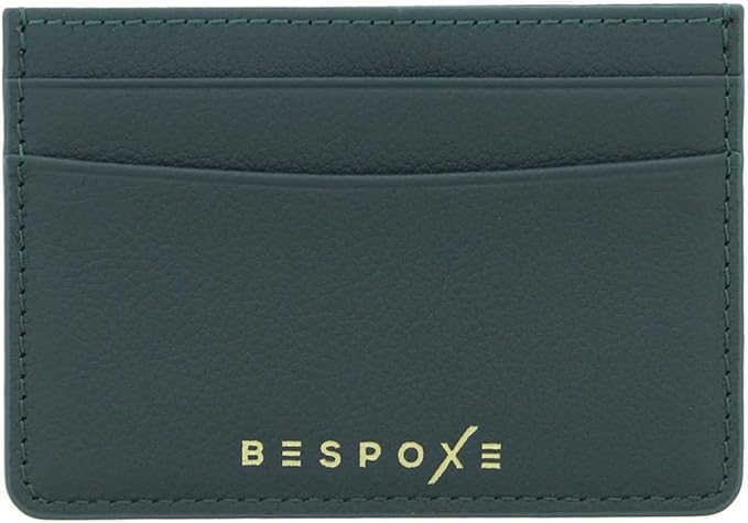 Slim Minimalist Front Pocket RFID Blocking Leather Wallets for Men and Women - Forest Green
