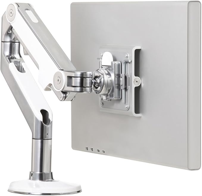 Humanscale M8 Adjustable Articulating Monitor Arm - Bolt Through Mount with Base - Black with Black Trim