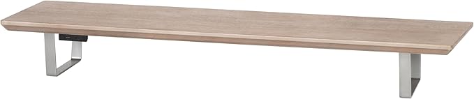 Anji Mountain Monitor Stand - Desktop Organizer & Laptop Riser, Ergonomic Monitor Riser, Space-Saving Monitor Stand for Desk, Durable Construction, Easy Assembly, Ideal for Home & Office,Biscotti