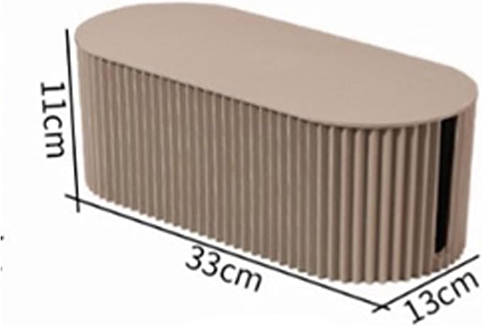 Large Capacity Cable Management Box Anti-Scratch Cable Organizer Desk Gift Box Easy to Clean ABS (Small Light Coffee)