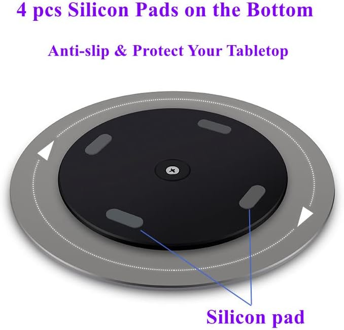 Aluminum 360° Rotation Monitor Swivel Base Computer Screen Monitor Turntable Stand Flat Panel TV Rotating Mat for iMac Laptop Potted Plants Arts Crafts Products Display Stand