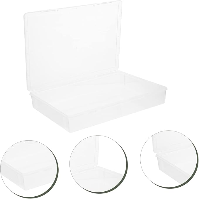 A4 File Organizer Box Document Storage Container Lid Desktop Papers Organizer for Office and Home Use