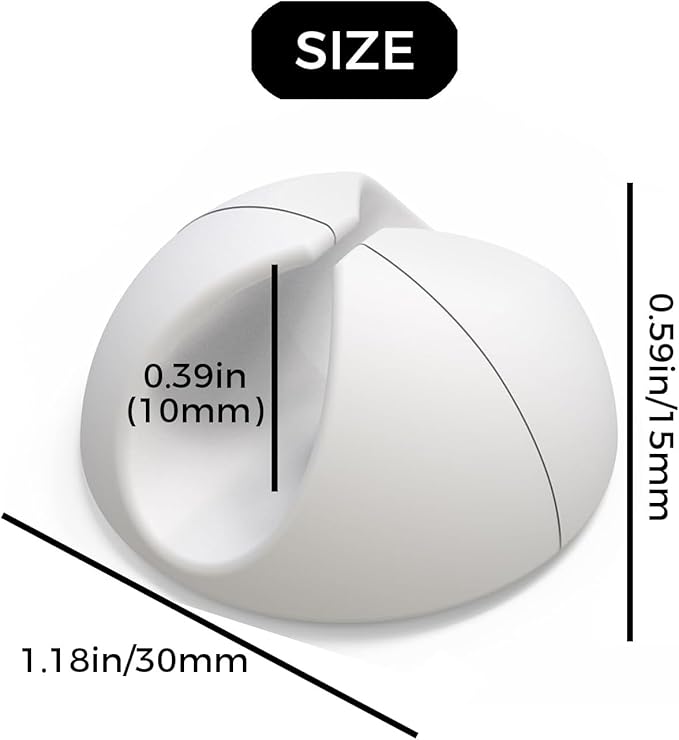 25PCS Desk Organizer,Adhesive Under Desk Cable Management Clips,Cord Organizer,Cable Clips for Nightstand,Wire Holders for Cords, For Home, Office, Car, Cubicle, Nightstand - White