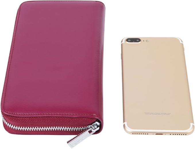 Women 36 Slots RFID Blocking Card Holder Large Long Leather Zipper Organizer Accordion Wallet