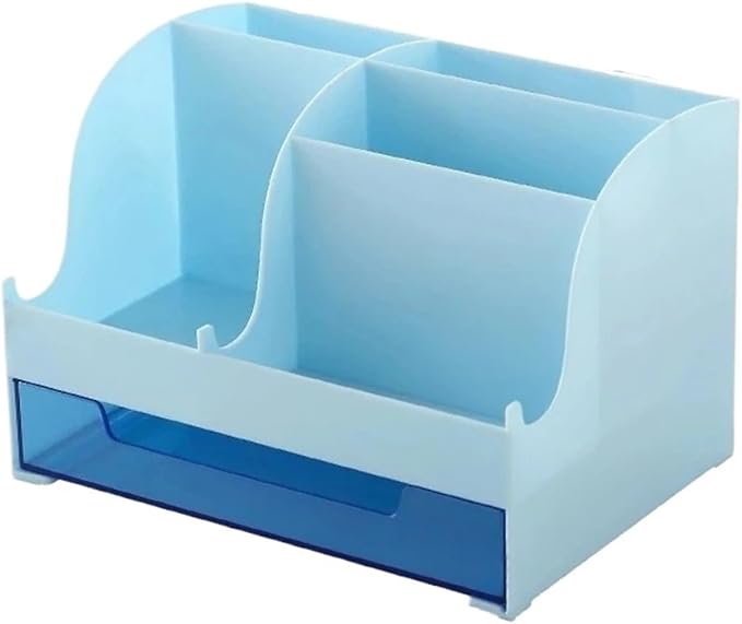 pureza Desktop Storage Box with Drawers - Suitable for Desks and Office Organization(Blue)