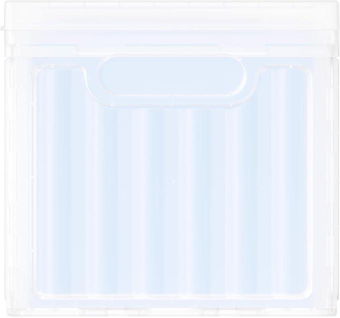 Oterri Plastic File Box with Lid for Letter Size Hanging File Folders, Hanging File Folder Box for Home, Office, School, File Cabinet (Clear, Large-1 Pack Without Folders)