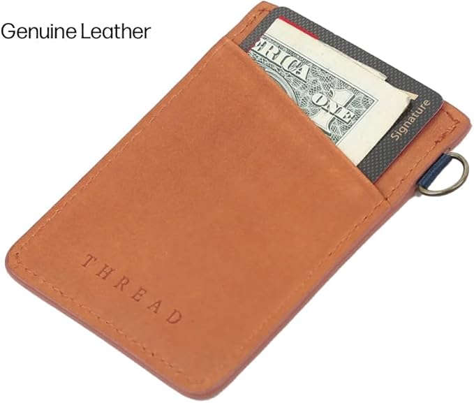Thread Wallets Ultra Slim Minimalist Leather Card Holder Wallet (Emmeline)