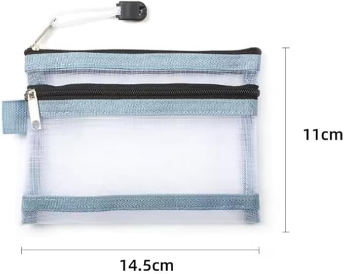 3 Pack Travel Document Organizer Case with Dual Zipper Card Pouch Mesh Small Travel Pouch Passport Holder Passport Wallet for Travel Essentials ID Cards Credit Card Money Coins Air Tickets