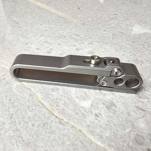 BANG TI Titanium Gr5 Mortise Lock Design Key Ring Clip Keychain for Belts Casual Pants Sweatpants (MB10) Patented