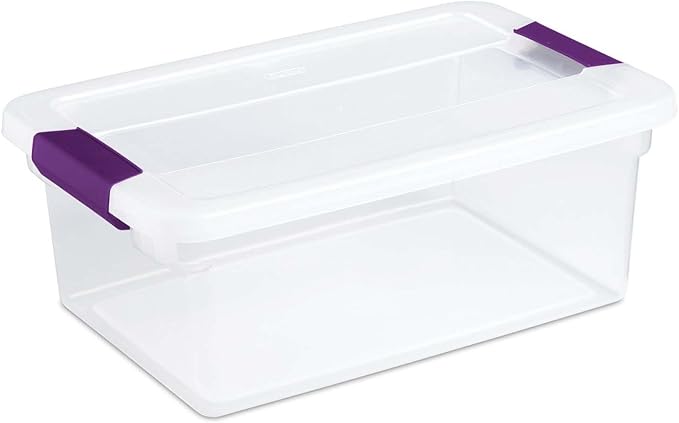 STERILITE 17531712 15-Quart ClearView Latch Box Storage Tote Containers (Pack of 1)