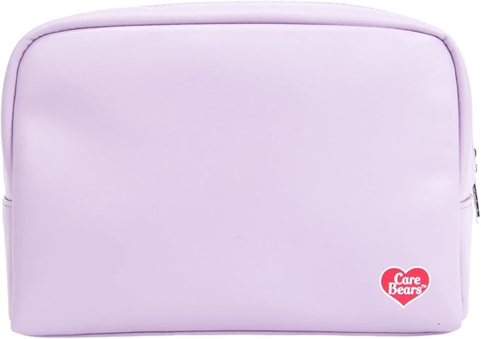 Impressions Vanity Care Bears Rainbow Cosmetic Pouch Makeup Bag With Care Bears Signature Art, Travel Makeup Bag Organizer with Vinyl Transparent Window, Two Zippered Top And Bottom Compartments