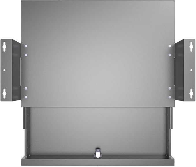 17-inch-wide Lockable Under-Desk Pull-Out Drawer | 1.9“ High Office Storage Organizer with Cable Management for Standing Desks with a Crossbar less than 3.2" High, 12 Inch Deep