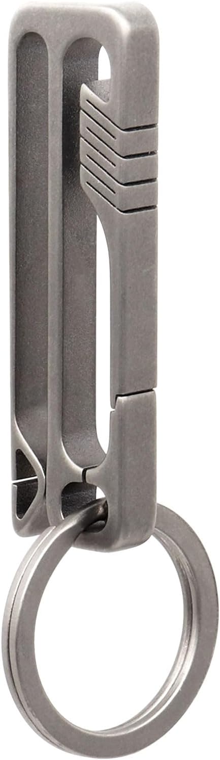 Titanium Key Holder Heavy Duty Quick Release Keychain Clip with Key Ring for Men and Women