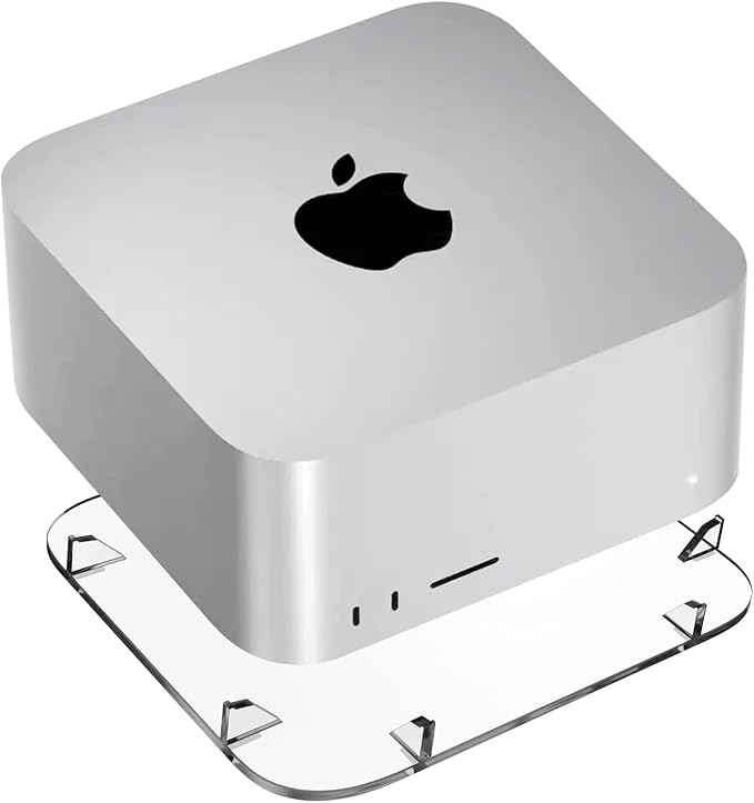 Acrylic Desktop Stand for Mac Studio M4/M2/M1 Max, M3/M2/M1 Ultra - Mac Studio Stand Holder Compatible with Mac Studio and for Mac mini M1/M2/M2 Pro, Clear