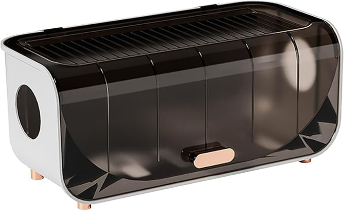 Cable Management Box, Minimalist Design, Safety Protection, Versatile Plastic Cable Storage Box for Adapters (Coffee)