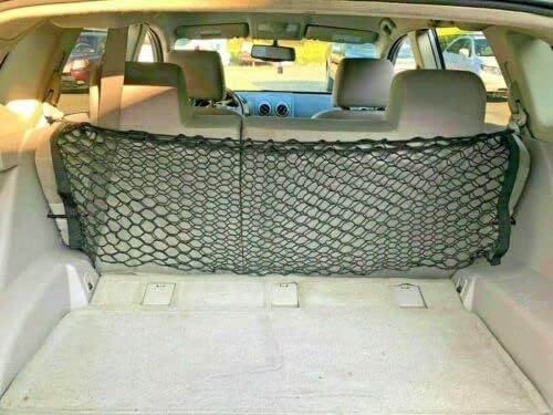 Trunk Rear Seats Organizer Cargo Net for Nissan Rogue 2008-2013-Envelope Style Cargo Net for SUV-Premium Mesh Elastic Car Trunk Organizer Vehicle Carrier Storage–Compatible with Rogue