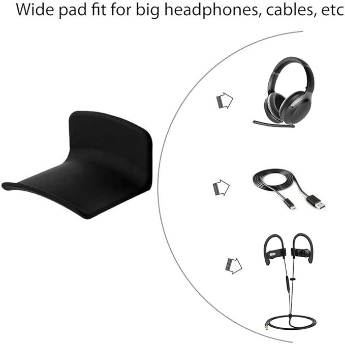 Avantree Neetto HS907 - Headphone Hanger Holder Wall Mount, Headset Hook Under Desk, Universal (Pack of 2)