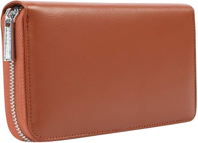 Women 36 Slots RFID Blocking Card Holder Large Long Leather Zipper Organizer Accordion Wallet