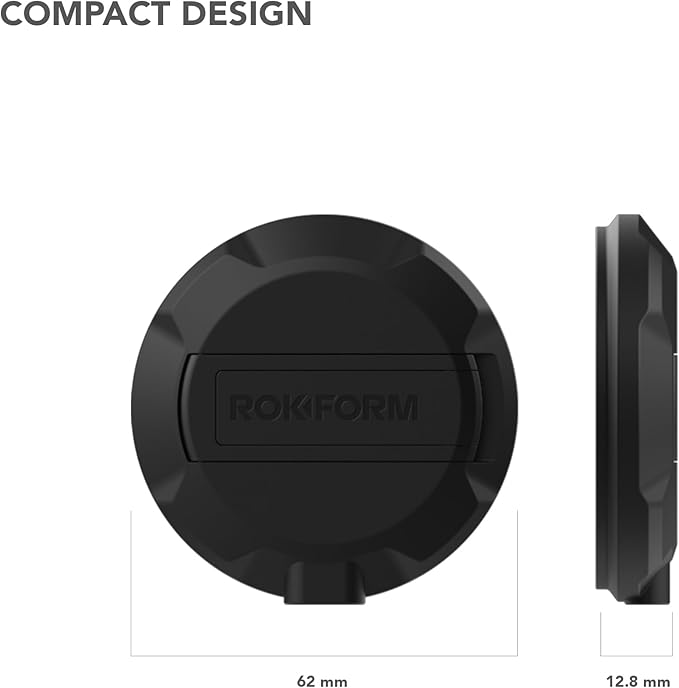 Rokform Magnetic Wireless Charger with Stand, Includes USB-C to USB-C Cable (Black)