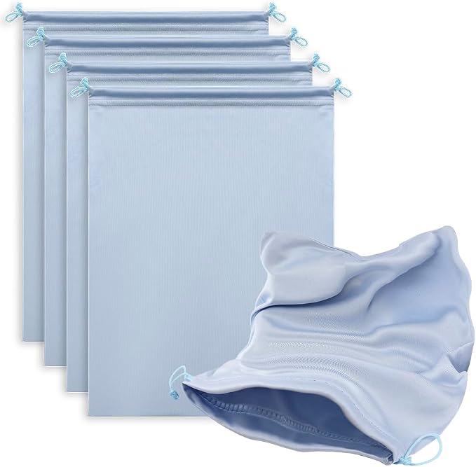 Microfiber Drawstring Bags, Multi-Size Soft Protective Pouches for Shoes, Ski Goggles, Sunglasses, Handbags & Camera Lenses