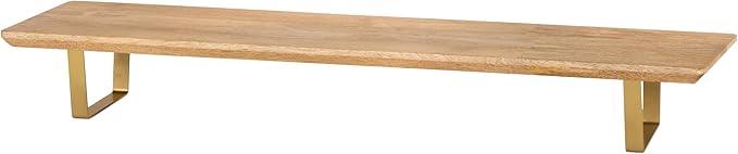 Anji Mountain Monitor Stand - Desktop Organizer & Laptop Riser, Ergonomic Monitor Riser, Space-Saving Monitor Stand for Desk, Durable Construction, Easy Assembly, Ideal for Home & Office,Natural