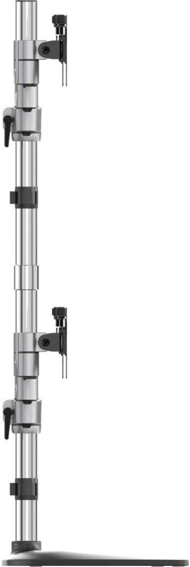 StarTech.com Desktop Quad Monitor Stand - Ergonomic VESA 4 Monitor Arm (2x2) up to 32" (17.6lb/8kg) - Free Standing Articulating Universal Pole Mount - Height Adjustable/Tilt/Swivel/Rotate (ARMQUADSS)