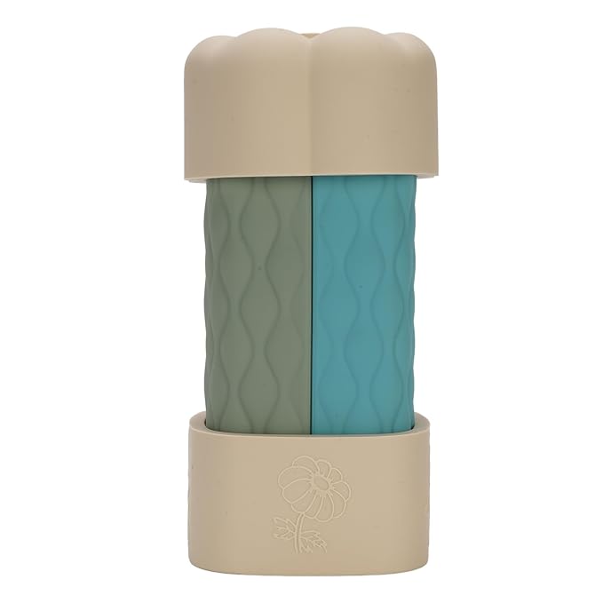 4 in 1 Portable Travel Bottles Set, Leak Proof Silicone Wide Mouth Containers, Brown Series - Durable Silicone Material, Leakproof Design, Ideal for Outdoor Travel (Creamy White Series)