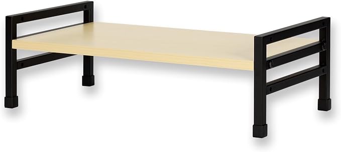 ?¢ス?Ÿッ??‚¹(Asmix) DSK07BK Desktop Stand, Width 19.7 inches (50 cm), Height Adjustable, Monitor Stand, Asuka, Wood, Black, Depth 9.8 inches (25 cm), Laptop, Laptop, Monitor, Keyboard, Small
