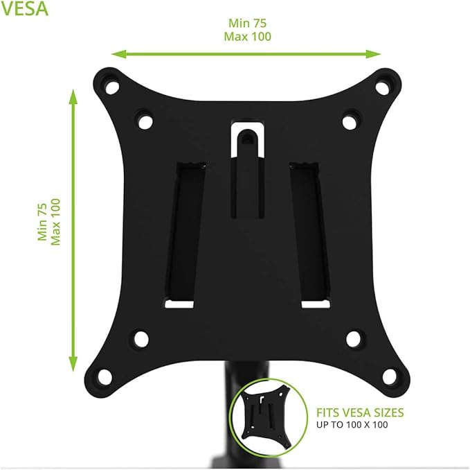 Kanto DMS2000 Dual-Monitor Desktop Mount for 17-inch to 32-inch Displays | Black