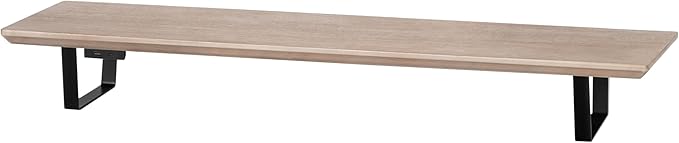 Anji Mountain Monitor Stand - Desktop Organizer & Laptop Riser, Ergonomic Monitor Riser, Space-Saving Monitor Stand for Desk, Durable Construction, Easy Assembly, Ideal for Home & Office,Biscotti