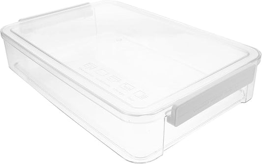 Operitacx Stackable Large File Storage Box with Lid Desktop File Organizer and Paper Holder for Office Document Filing and Home Protection