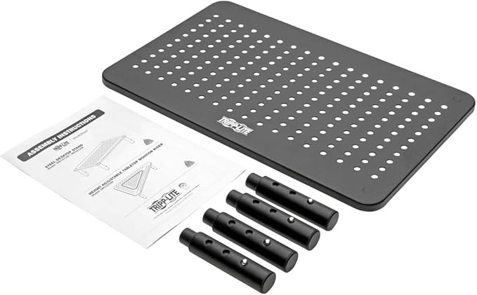 Tripp Lite Computer Monitor Stand, Adjustable Height, 14 x 9 in., Metal, Black (MR1411M)
