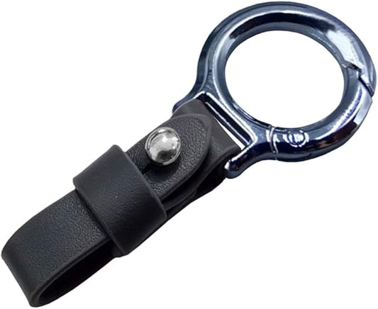 Carabiner Key Ring Clip, Car Fob Key Keychain Holder Car Keychain Clip for Men Women, Key Ring Belt Holder (Grey)